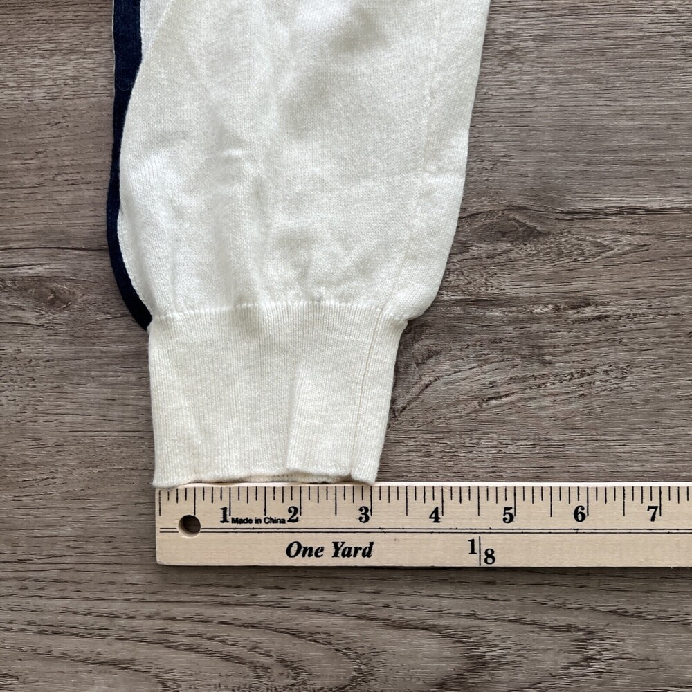 Faherty Sconset Jogger‎ Womens Small Ivory Stripe Cashmere Blend NWT - Picture 7 of 16